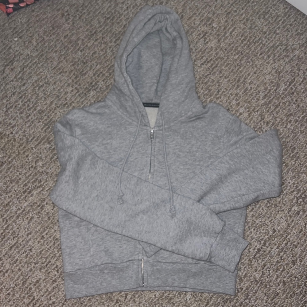 Brandy Melville Cropped Zip Up Jacket